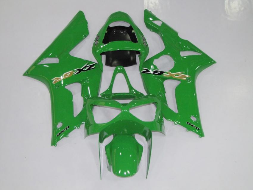 KAWASAKI ZX 6R Carena ABS Year 2003-2004 Kit Fairing Art 24 verde Ninja Totale