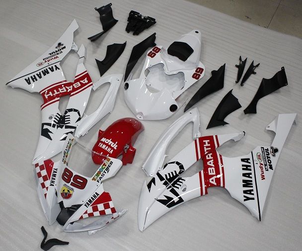 YAMAHA YZ-F R6 carena ABS anno 2008 2014 Kit fairing Art. 17 Abarth The doctor personalizzata