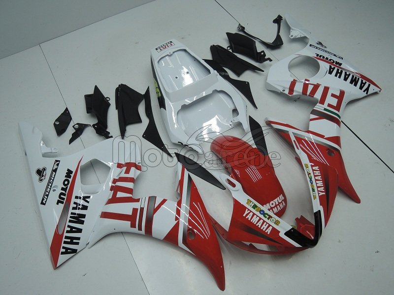 YAMAHA YZ-F R6 Carena ABS Anno 2003 2005 Kit Fairing Art 20 Fiat Red Acer 46