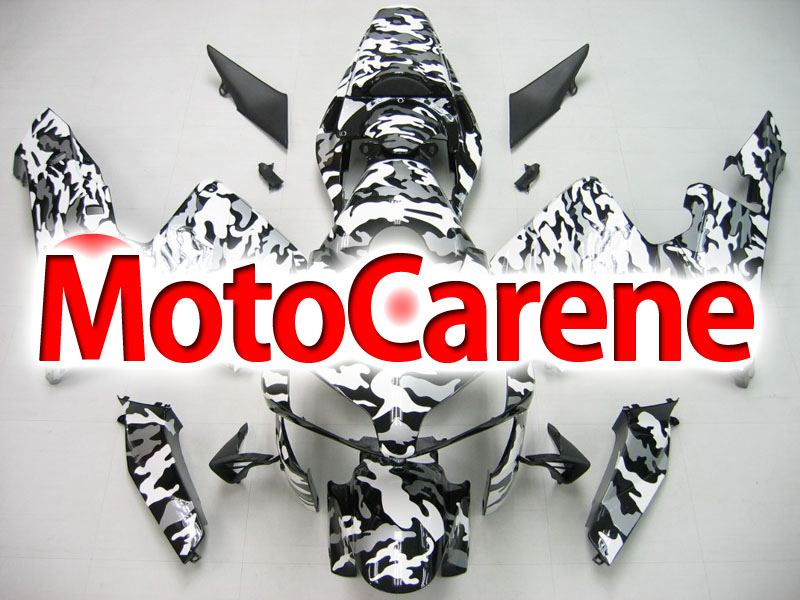 Honda CBR 600RR Fairing Kit Carena ABS Anno 2003 2004 ART.39 Mimetica Bianco nero