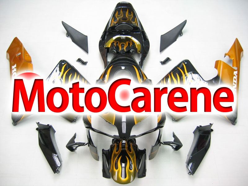 Honda CBR 600RR Fairing Kit Carena ABS Anno 03 04 Art. 42 Nero Fiamme Oro