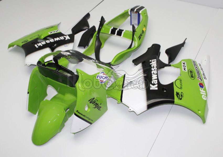 KAWASAKI ZX 6R Carena ABS Anno 2000-2002 Kit Fairing Art 02 Verde Ninja SBK
