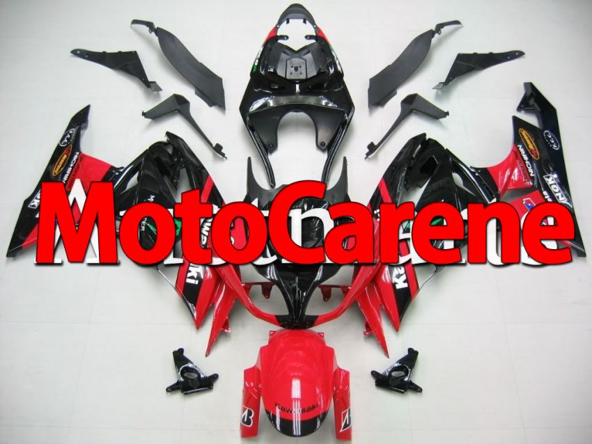 Kawasaki Ninja ZX 6R Anno 2009 - 2012 Carena ABS Art 02  Rosso Nero