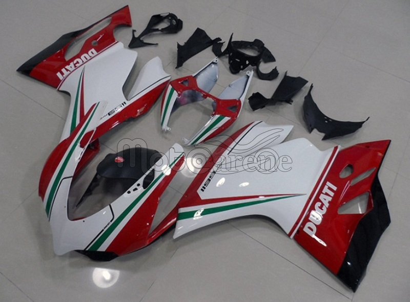 DUCATI Carena ABS 1199 Panigale Kit completo Bianco Rosso Ducati Art 03