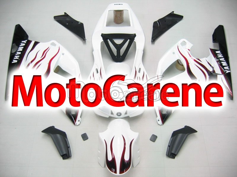 YAMAHA YZ-F R1 Carena ABS anno 1998 1999 Kit Fairing Art 05 White Fire Red