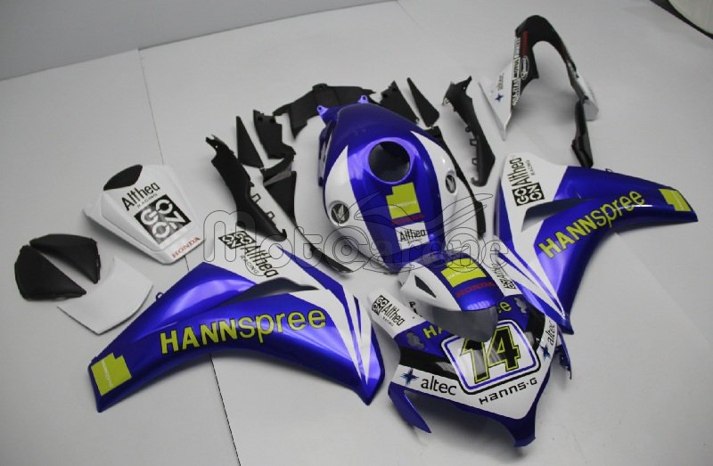 HONDA CBR 1000 RR Anno 08 11 Carena ABS Art 04-A Hannspree Blu bianco team Rolfo