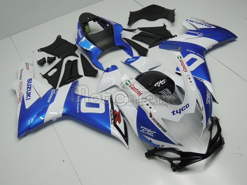 SUZUKI K11 gsx 600 750 anno 2011 2020 Carena ABS Art  13 Tyco bianca blu