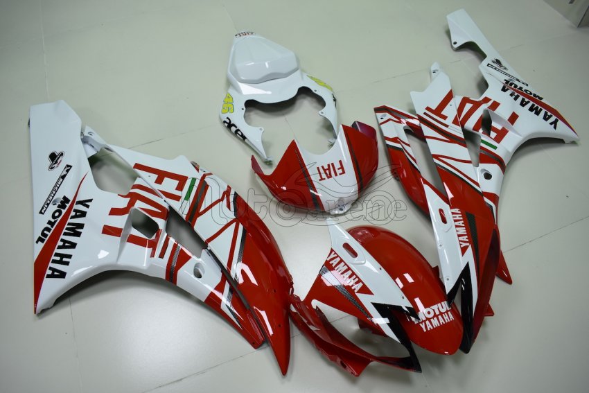 YAMAHA YZ-F R6 Kit Carena ABS Anno 2006 2007 Art 21 Fiat Rosso Vale 46