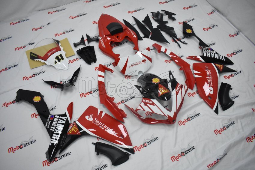 YAMAHA YZ-F R1Kit Carene ABS anno 2007-2008 Rosso Santander Personalizzata