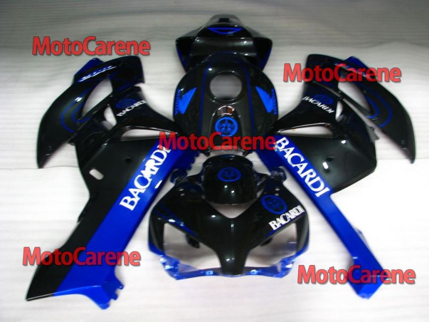HONDA CBR 1000RR Year 04 05 Carena ABS Kit Bodywork Fairing Art 46 nera bacardi Blu