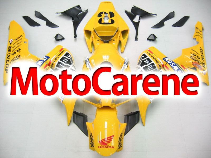 HONDA CBR 1000 RR Year 06 07 Carena ABS Kit Bodywork Fairing Art 46 Giallo Racing Motogp