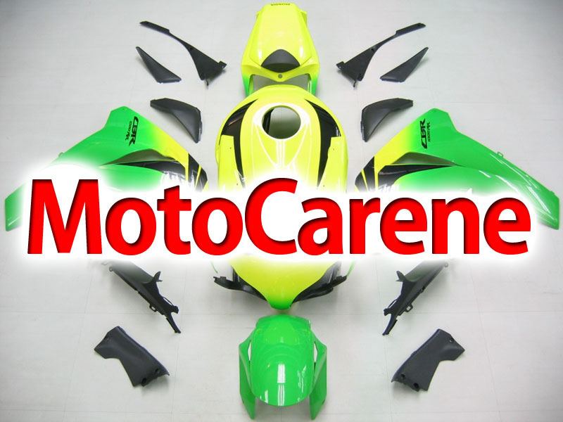 HONDA CBR 1000 RR Anno 08 11 Carena ABS Kit Bodywork Fairing Art 16 Verde Giallo Flue