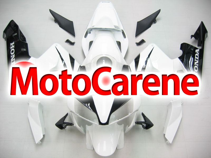 Honda CBR 600RR Fairing Kit Carena ABS Anno 03 04 Art. 62 Bianca Lucida Particolari Neri