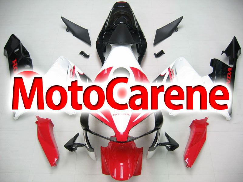 Honda CBR 600RR Fairing Kit Carena ABS Anno 03 04 Art. 63 Bianca Particolari Rosso e nero