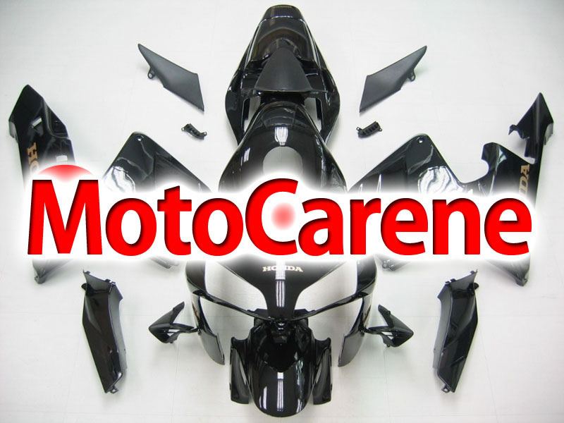 Honda CBR 600RR Fairing Kit Carena ABS Anno 03 04 Art. 75 Nera Adesivi Gold